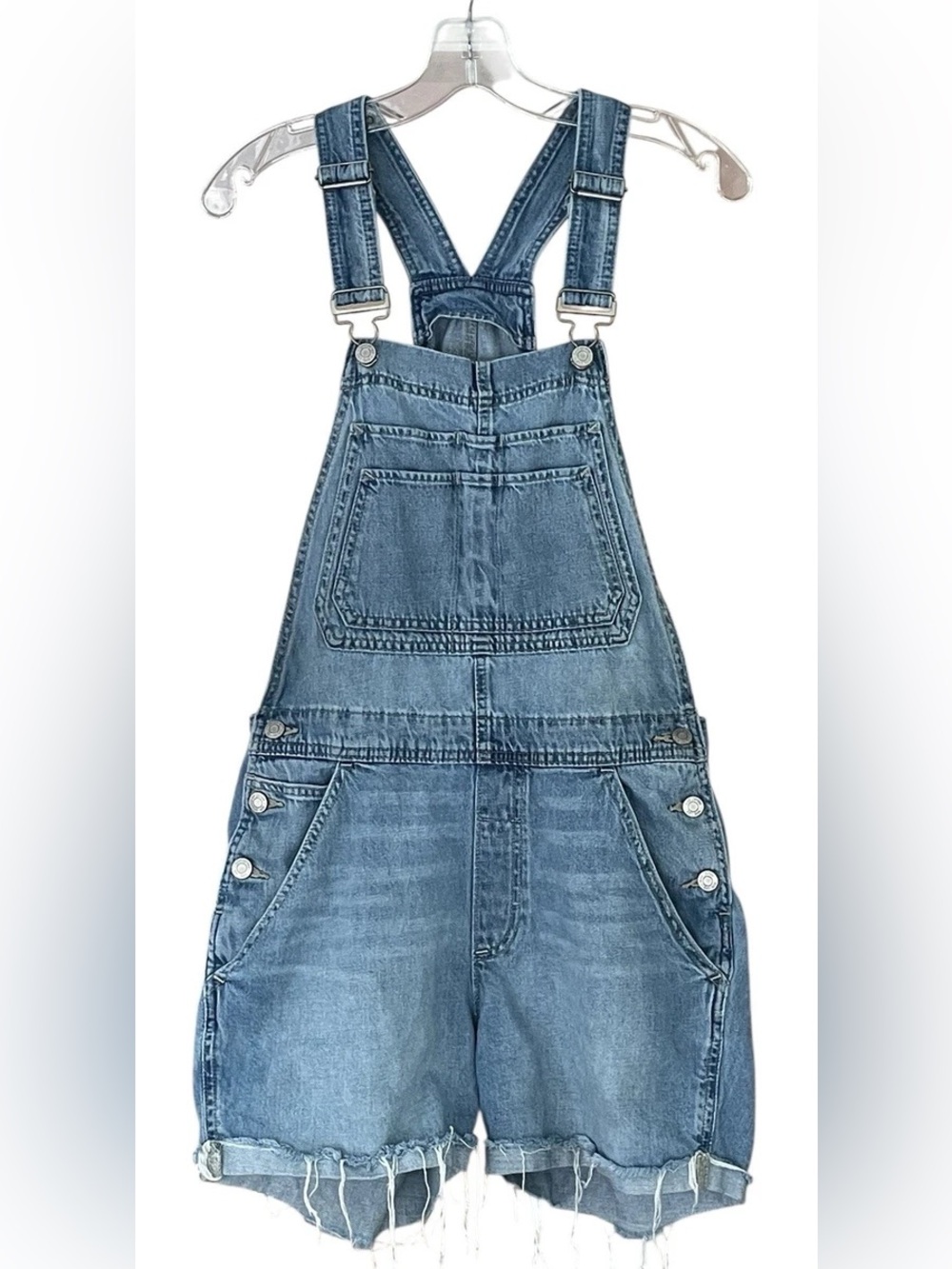 Woman’s Denim Short Overalls - Blue